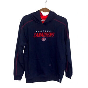 5/$25 
Montreal Canadians  NHL Hockey Sweatshirt Blue L(14-16) Hood Pouch Hood